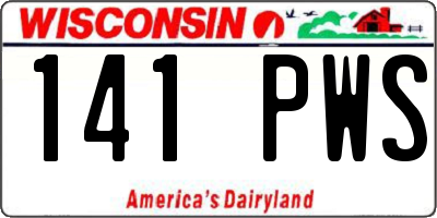WI license plate 141PWS