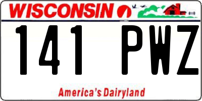 WI license plate 141PWZ