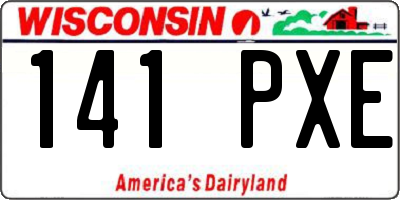WI license plate 141PXE