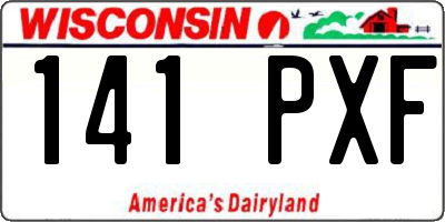WI license plate 141PXF