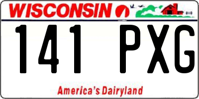 WI license plate 141PXG
