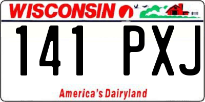 WI license plate 141PXJ