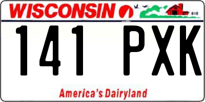 WI license plate 141PXK