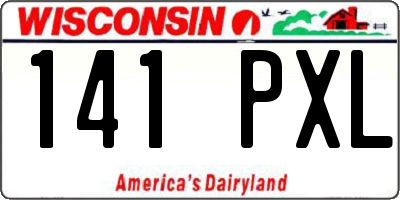 WI license plate 141PXL