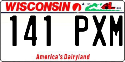WI license plate 141PXM