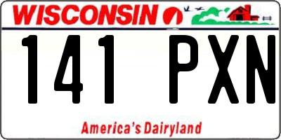 WI license plate 141PXN