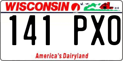 WI license plate 141PXO