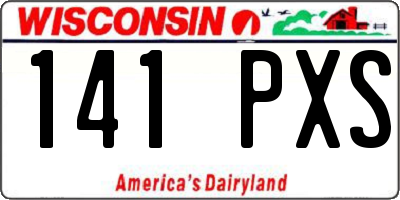 WI license plate 141PXS