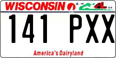 WI license plate 141PXX