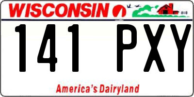 WI license plate 141PXY