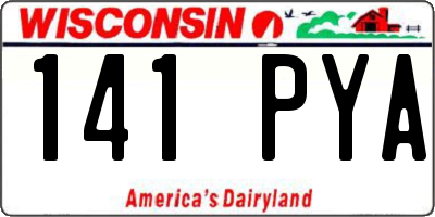 WI license plate 141PYA