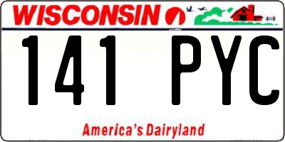 WI license plate 141PYC