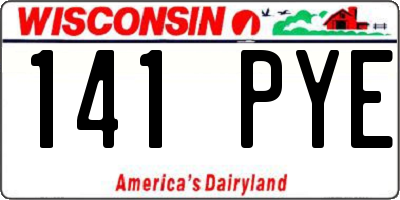 WI license plate 141PYE