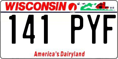WI license plate 141PYF