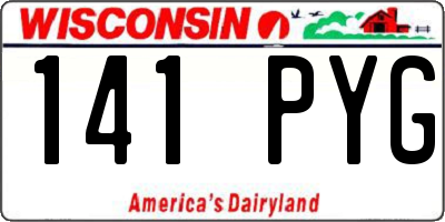 WI license plate 141PYG