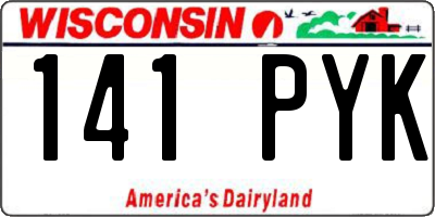 WI license plate 141PYK