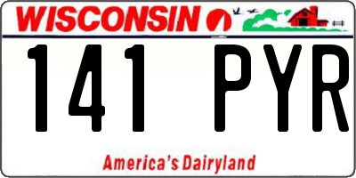 WI license plate 141PYR