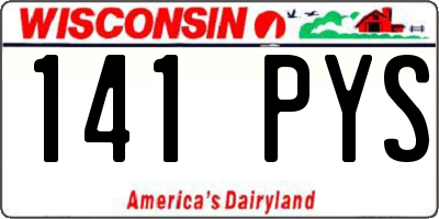WI license plate 141PYS