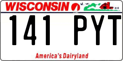 WI license plate 141PYT