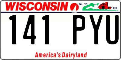 WI license plate 141PYU