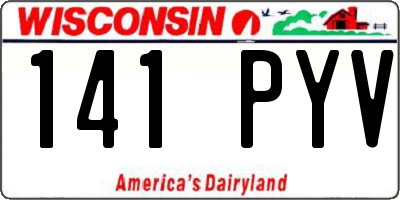 WI license plate 141PYV