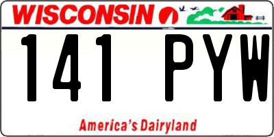 WI license plate 141PYW