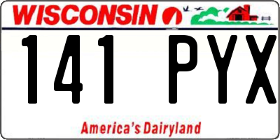 WI license plate 141PYX