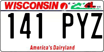 WI license plate 141PYZ