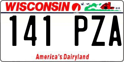WI license plate 141PZA