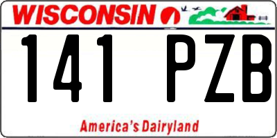 WI license plate 141PZB