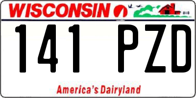 WI license plate 141PZD