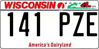 WI license plate 141PZE