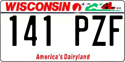 WI license plate 141PZF
