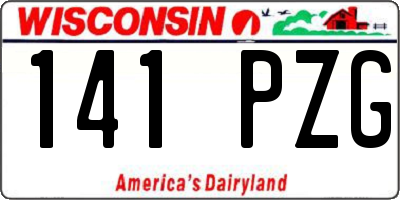 WI license plate 141PZG