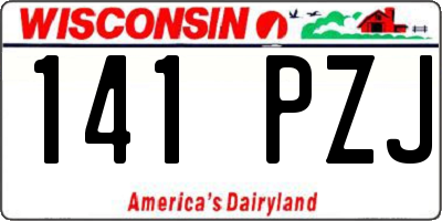 WI license plate 141PZJ