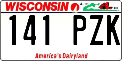 WI license plate 141PZK