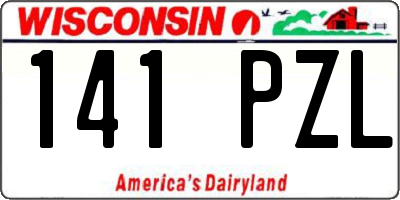 WI license plate 141PZL