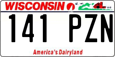 WI license plate 141PZN