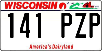 WI license plate 141PZP