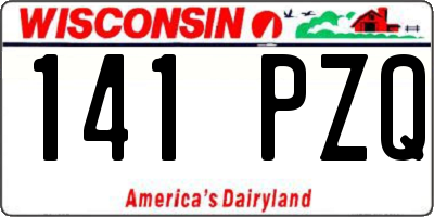 WI license plate 141PZQ