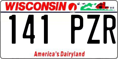 WI license plate 141PZR