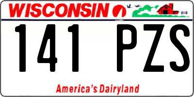 WI license plate 141PZS