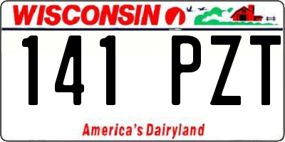 WI license plate 141PZT