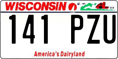 WI license plate 141PZU