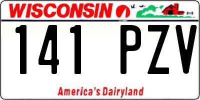 WI license plate 141PZV