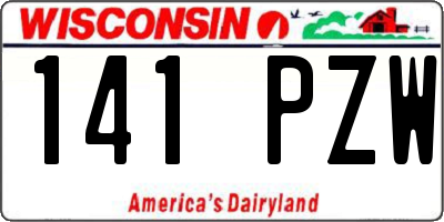 WI license plate 141PZW