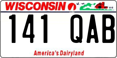 WI license plate 141QAB