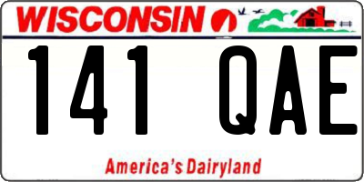 WI license plate 141QAE