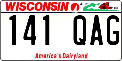 WI license plate 141QAG