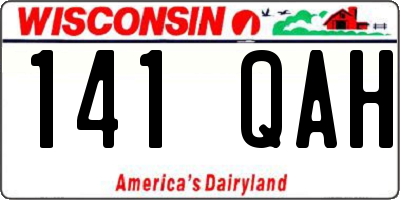 WI license plate 141QAH